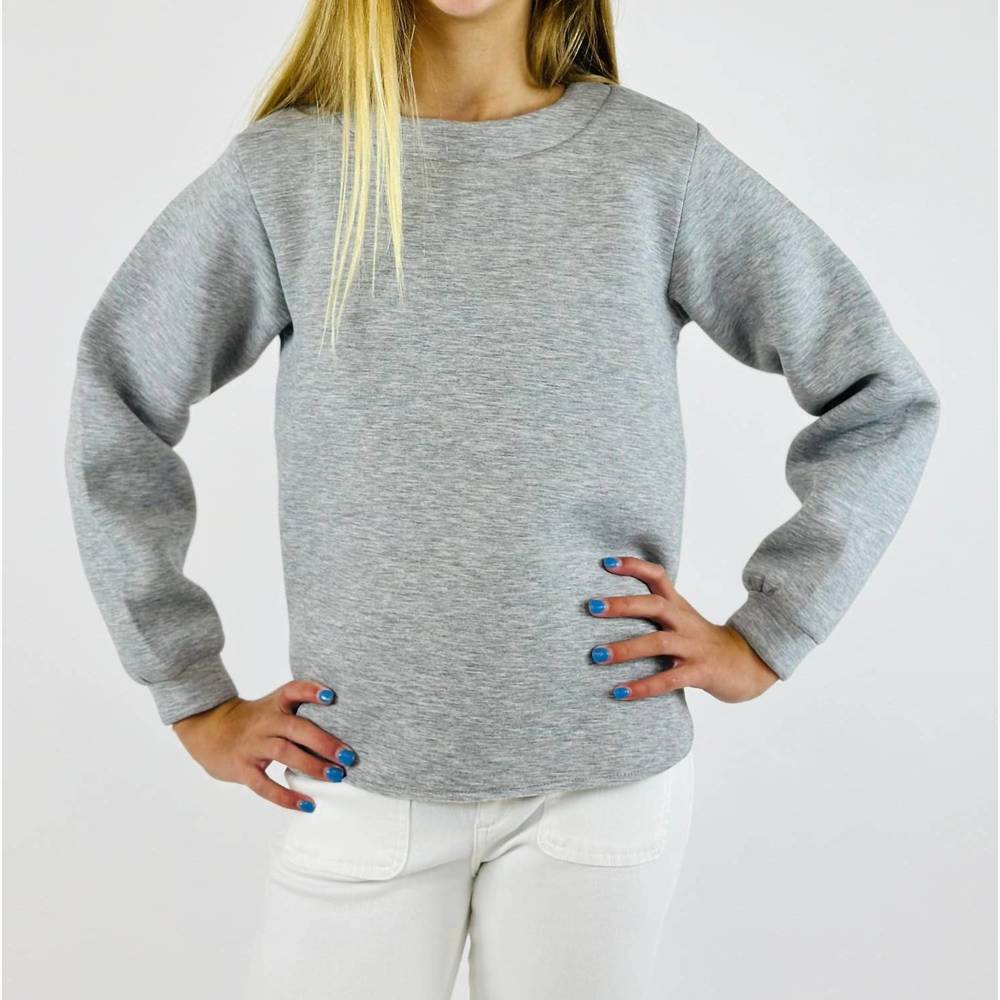 NEW COMPANIA FANTASTICA girl's neoprene sweatshirt in grey